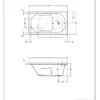 Baignoire rectangulaire L.120x l.70 cm blanc, SENSEA Access confort