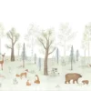Papier peint panoramique ONCE UPON A TIME forest vert, l.400 x H.310 cm