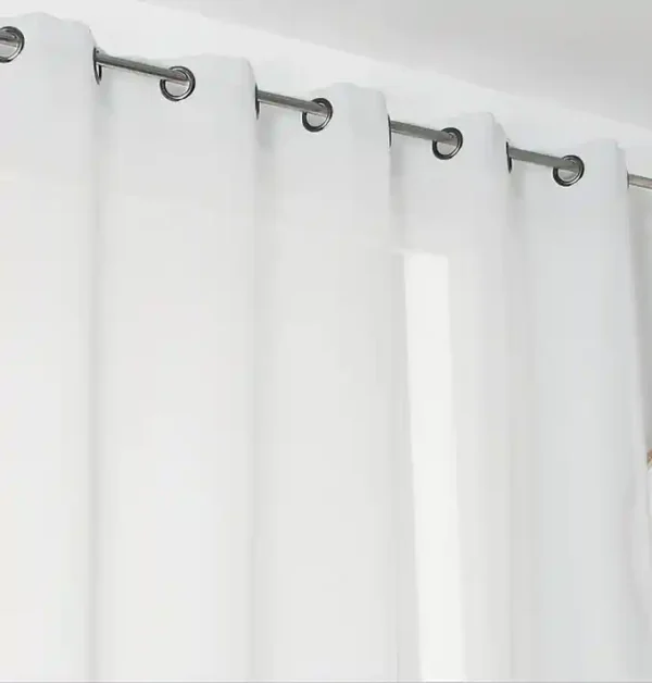 Voilage tamisant, Voile de coton, coton blanc l.300 x H.240 cm