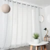 Voilage tamisant, Voile de coton, coton blanc l.300 x H.240 cm