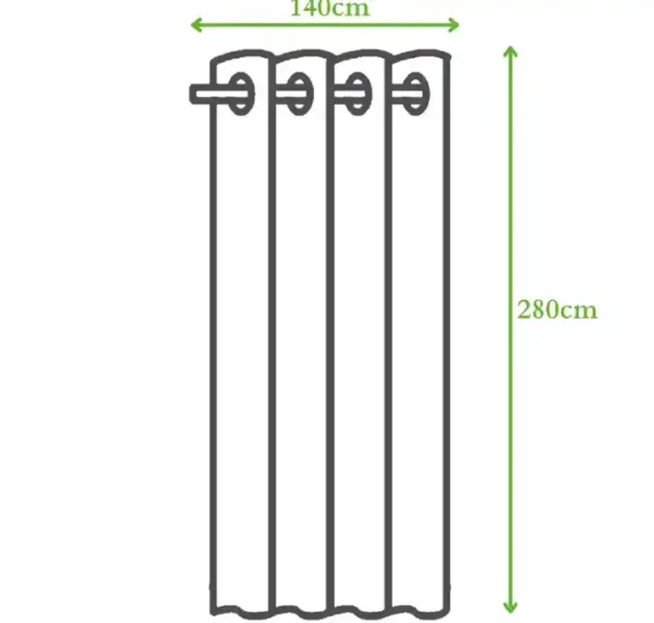 2 Rideaux tamisant gris l.140 x H.280 cm INSPIRE