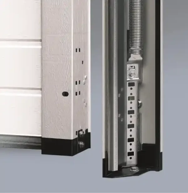 Porte de garage sectionnelle motorisée HORMANN H.200 x l.237 cm gris