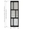 Cloison amovible Osaka mdf revêtu noir l.80 x H.250 x P.4cm