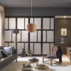 Cloison amovible Osaka mdf revêtu noir l.80 x H.250 x P.4cm