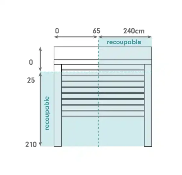 Volet roulant électr.alu isolé gris moto filaire SOMFY/Baie Essentiel H215xL180