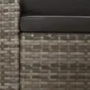 Salon de jardin 4 pcs avec coussins Gris Résine tressée