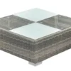 Salon de jardin avec coussins 6 pcs résine tressée gris