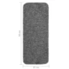 Tapis d'escalier antidérapants 15pcs 60x25cm Gris Rectangulaire