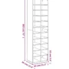 Armoire à chaussures Blanc 54x34x183 cm Bois d'ingénierie