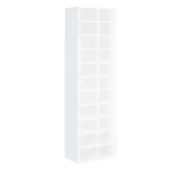 Armoire à chaussures Blanc 54x34x183 cm Bois d'ingénierie