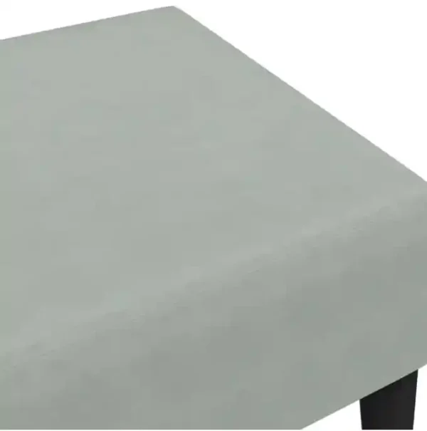 Repose-pied gris clair 77x55x31 cm velours
