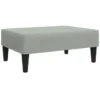 Repose-pied gris clair 77x55x31 cm velours