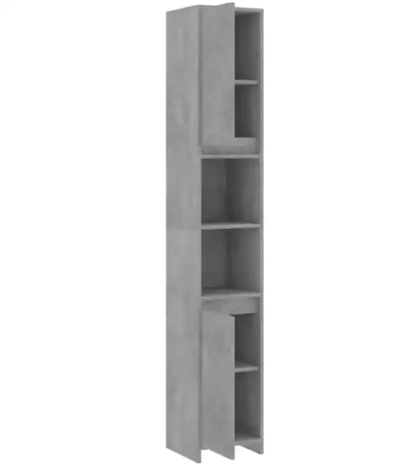 ARMOIRE SDB GRDE GRISE1 Armoire de salle de bain Gris béton Bois d'ingénierie