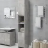 ARMOIRE SDB GRDE GRISE3 Armoire de salle de bain Gris béton Bois d'ingénierie