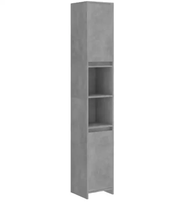 ARMOIRE SDB GRDE GRISE4 Armoire de salle de bain Gris béton Bois d'ingénierie