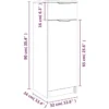 ARMOIRE SDB GRISE1 Armoire de salle de bain gris béton 32x34x90 cm