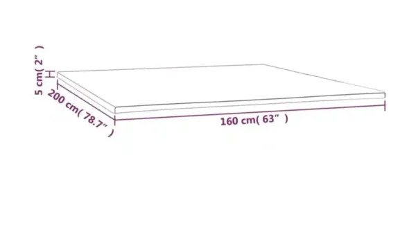 SURMATELAS 200A1 Sur-matelas 160x200x5 cm