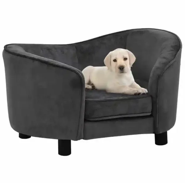 CANAPECHIEN3 Canapé pour chien Gris foncé 69x49x40 cm Peluche