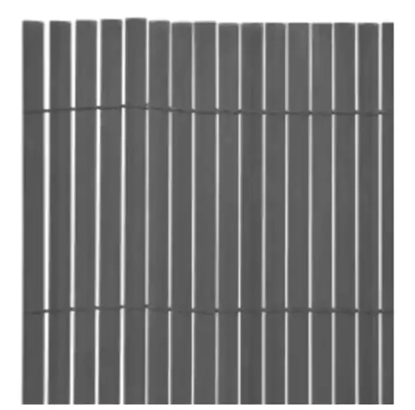 Cloture grise1 Clôture de jardin double face 110x500 cm Gris
