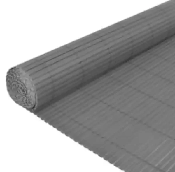 Cloture grise2 Clôture de jardin double face 110x500 cm Gris