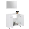 Ensemble de meubles de salle de bain Blanc Bois d'ingénierie