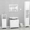 Ensemble de meubles de salle de bain Blanc Bois d'ingénierie