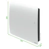 Radiateur électrique double système chauffant 1000W SAUTER Hekla horizontal bl.