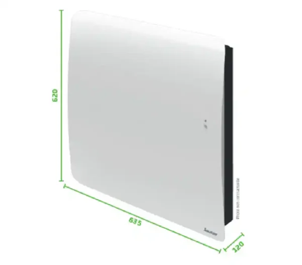 Radiateur électrique double système chauffant 1000W SAUTER Hekla horizontal bl.