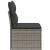 canapérotin3 Canapé de jardin sans accoudoirs coussins gris résine tressée
