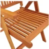Chaises de jardin pliables lot de 2 Bois d'eucalyptus massif