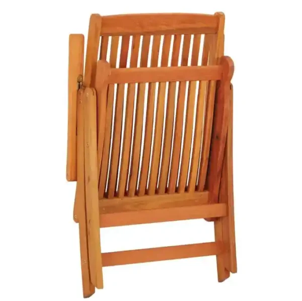 Chaises de jardin pliables lot de 2 Bois d'eucalyptus massif