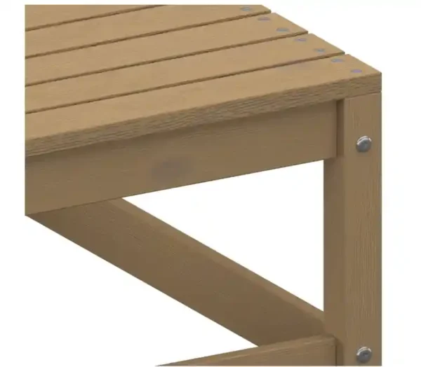 Canapé d'angle de jardin avec coussins crème Bois de pin massif
