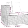 Salon Rattan6 Salon de jardin 3 pcs avec coussins Gris Résine tressée