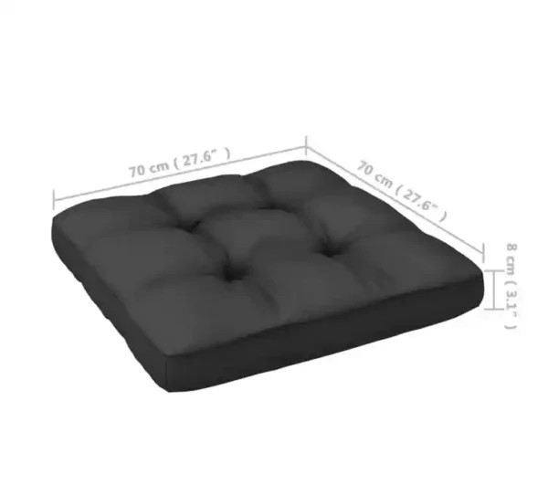 Canapés centraux de jardin coussins 2pcs Gris Bois de pin massif
