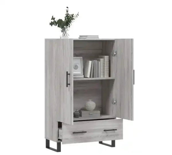 BUFFET GRIS SONOMA3 Buffet haut sonoma gris 69,5x31x115 cm bois d'ingénierie