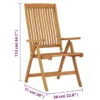 Chaises de jardin pliables lot de 2 Bois d'eucalyptus massif