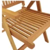 Chaises de jardin pliables lot de 2 Bois d'eucalyptus massif