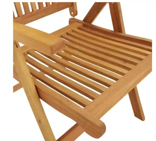 Chaises de jardin pliables lot de 2 Bois d'eucalyptus massif