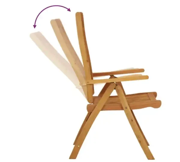 Chaises de jardin pliables lot de 2 Bois d'eucalyptus massif