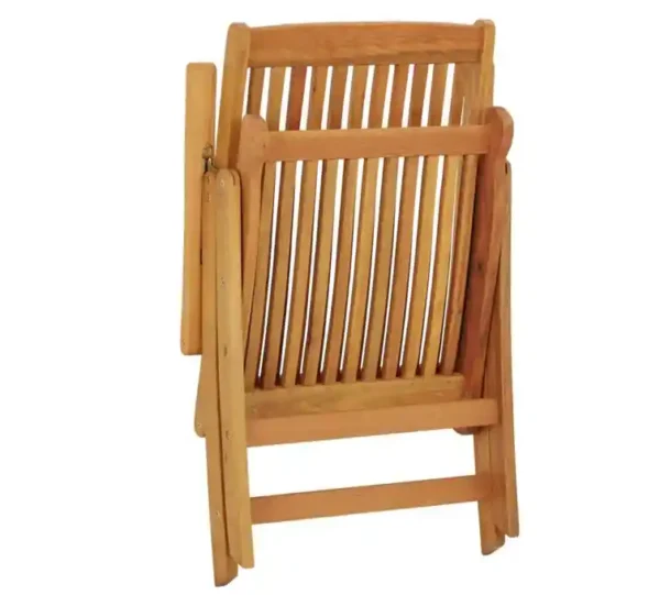 Chaises de jardin pliables lot de 2 Bois d'eucalyptus massif
