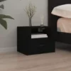 Tables de chevet murales 2 pcs Noir 50x36x40 cm
