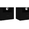 Tables de chevet murales 2 pcs Noir 50x36x40 cm