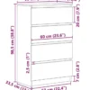 Buffet Blanc 60x35x98,5 cm Bois d'ingénierie