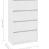 Buffet Blanc 60x35x98,5 cm Bois d'ingénierie