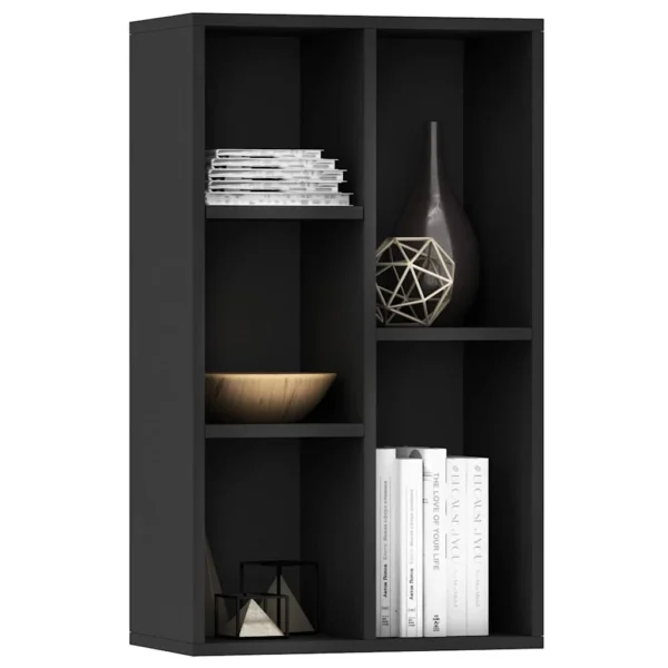 image_3_800163 Bibliothèque/Buffet Noir 50x25x80 cm Bois d’ingénierie