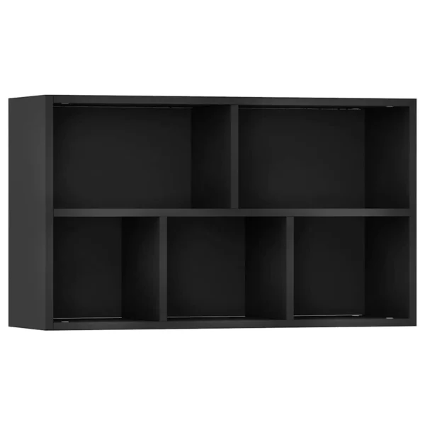 image_8_800163 Bibliothèque/Buffet Noir 50x25x80 cm Bois d’ingénierie