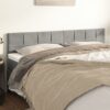 image_1_346068 Têtes de lit 2 pcs Gris clair 80x5x78/88 cm Velours