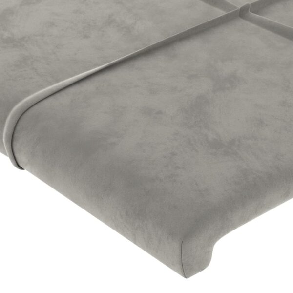 image_4_346068 Têtes de lit 2 pcs Gris clair 80x5x78/88 cm Velours