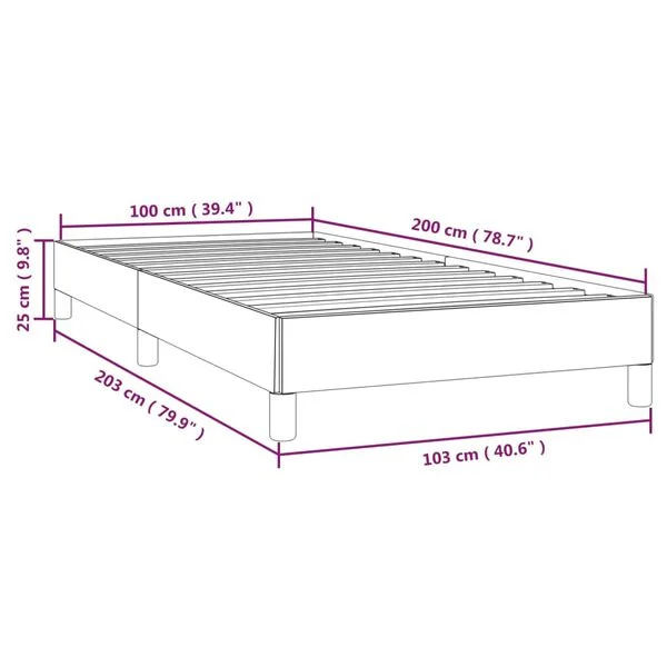 image_10_346795 Cadre de lit sans matelas gris foncé 100x200 cm tissu