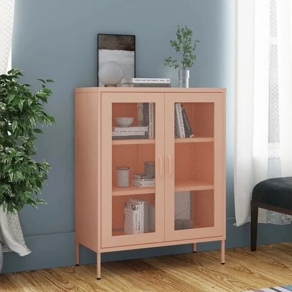 image_1_336175 Armoire de rangement Rose 80x35x101,5 cm Acier